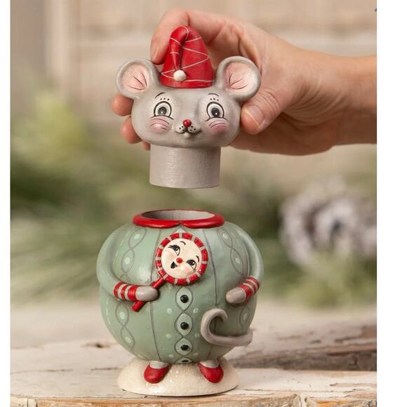 Bethany Lowe Johanna Parker Spencer Squeak Dreams Jar Christmas Mouse Merrymint - Picture 4 of 11